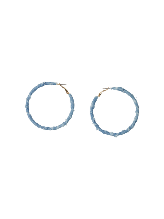 PCNIJUNI Earrings - Light Blue Denim