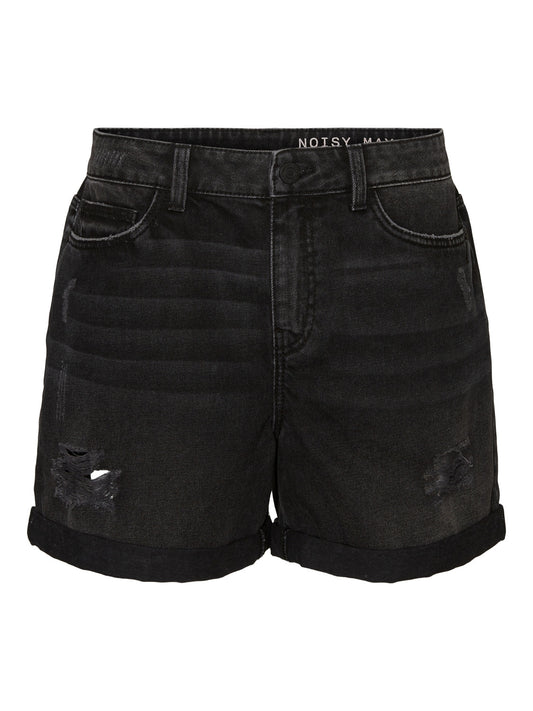 NMSMILEY Shorts - black denim